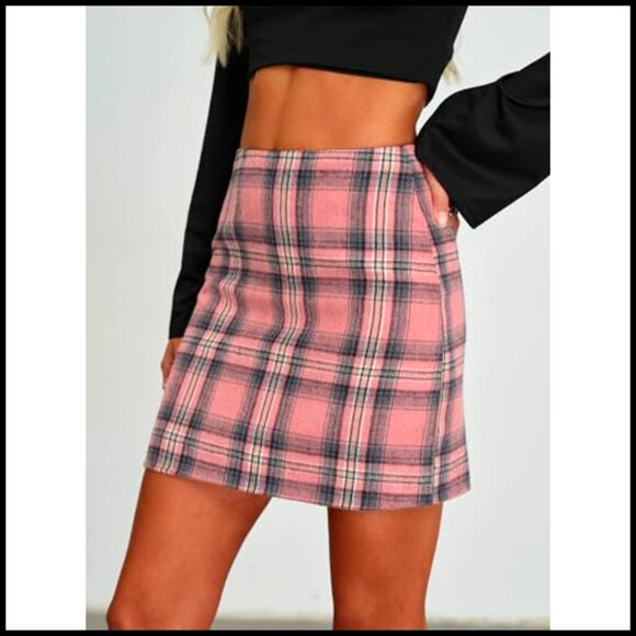 High Waisted Bodycon Mini Skirt with Side Zipper, Polyester Summer Casual - Picture 3 of 7
